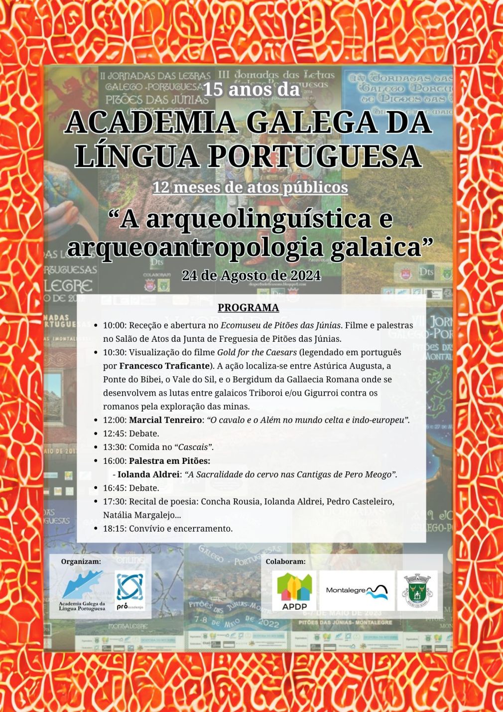 15 anos da AGLP. 12 meses de atos públicos. &quot;A arqueolinguística e arqueoantropologia galaica&quot;