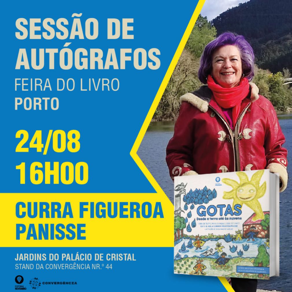 Lançamento de “Gotas”, da académica Curra Figueroa Panisse, na Feira do Livro do Porto